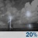 Tonight: A slight chance of showers and thunderstorms before 3am. Partly cloudy. Low around 60, with temperatures rising to around 63 overnight. South southwest wind 3 to 8 mph. Chance of precipitation is 20%. Tonight: Slight Chance Showers And Thunderstorms